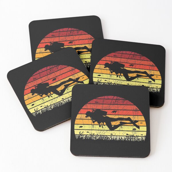 Item preview, Retro Vintage Sunset Scuba Diving Gift for Scuba Diver, Spearfishing, Dive Master designed and sold by xtocky.