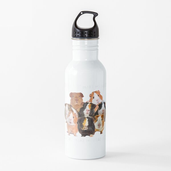 Guinea pigs make me happy Humans make my head hurt Water Bottle