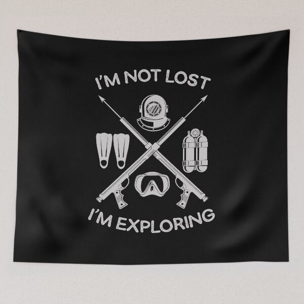 Item preview, I am Not Lost I am Exploring Funny Scuba Diving Gift for Scuba Diver, Spearfishing, Dive Master designed and sold by xtocky.