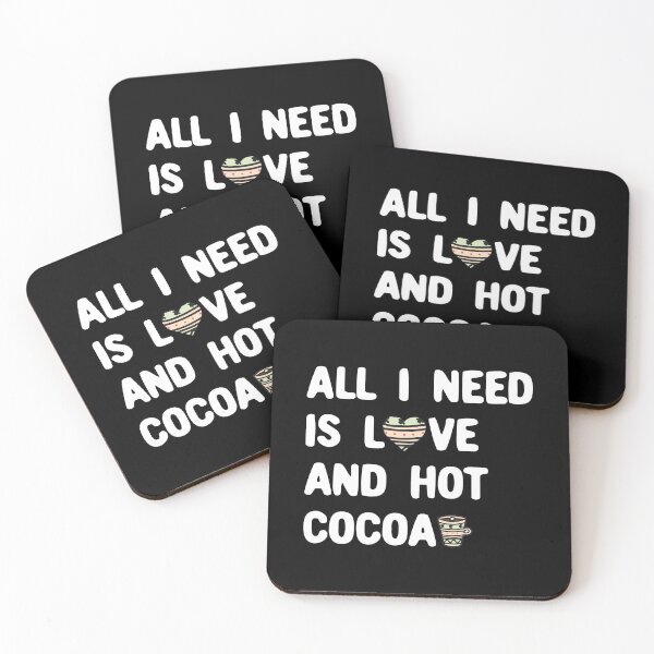 Aperçu de l'œuvre Tout ce dont j'ai besoin c'est d'amour et de cacao chaud créée et vendue par GraphicBit.