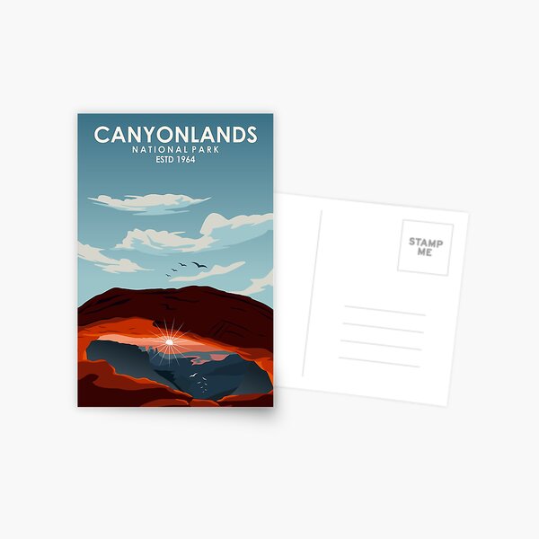 Vista previa del artículo con la obra «Arte de decoración de la habitación del cartel de viaje del Parque Nacional Canyonlands», diseñado y vendido por Stadify.