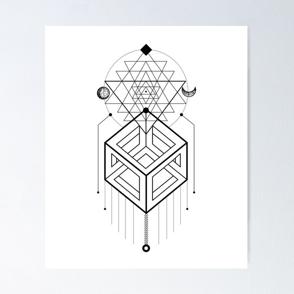 Item preview, Geometric Esoteric Moon designed and sold by SzilviaHDesign.