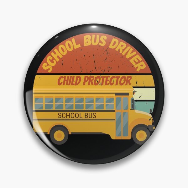 Item preview, Retro Vintage Sunset School Bus Driver Child Protector  designed and sold by TOP-DESIGN4U.