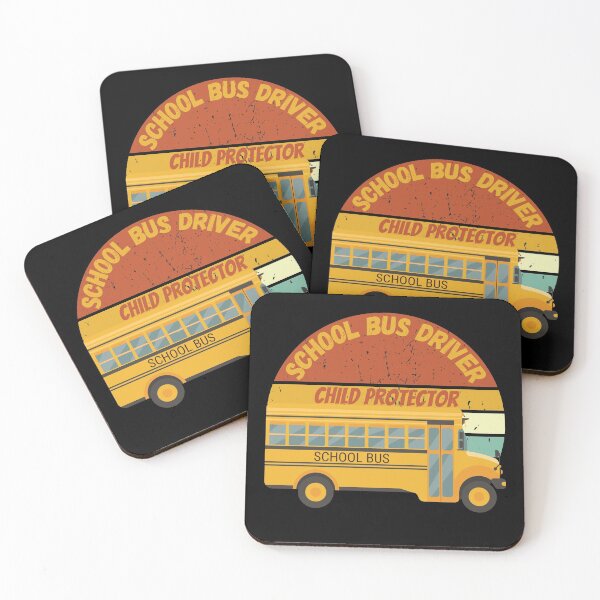 Item preview, Retro Vintage Sunset School Bus Driver Child Protector  designed and sold by TOP-DESIGN4U.