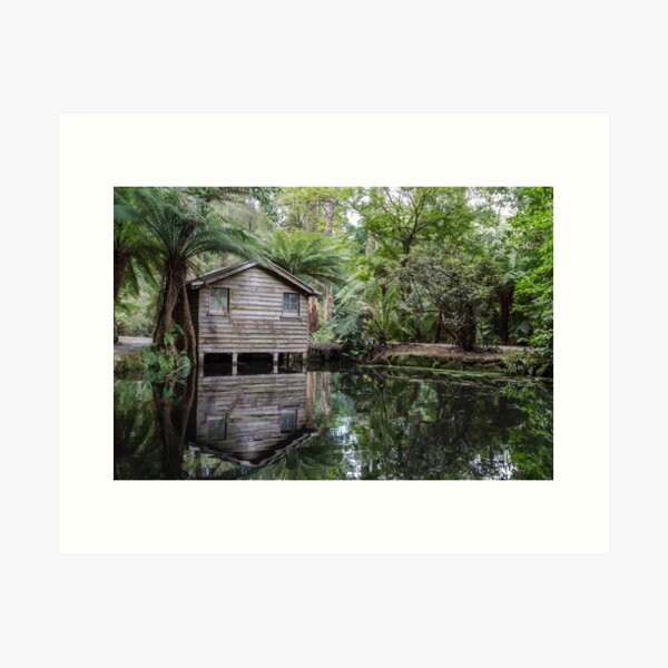 Item preview, Hut overlooking a lake  designed and sold by susanzentay.