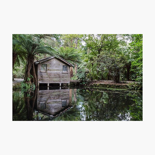 Item preview, Hut overlooking a lake  designed and sold by susanzentay.