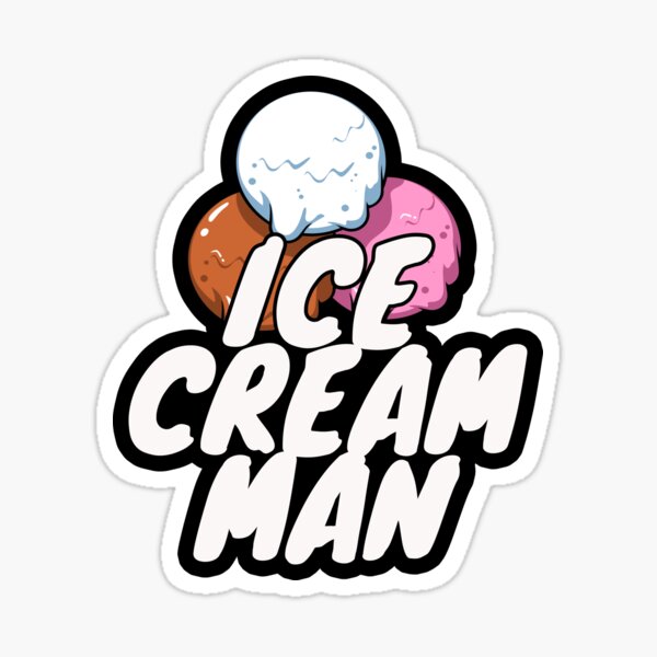 Ice Cream Man Icecream Truck Driver Sticker For Sale By Teeming Redbubble 5987