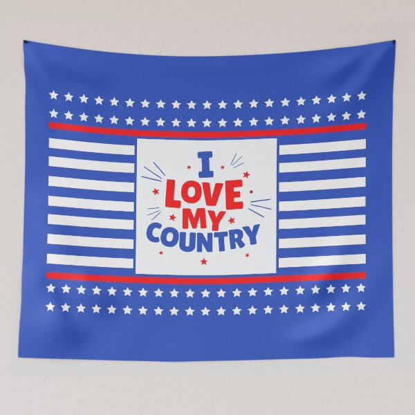 Item preview, I love my country designed and sold by CreativeDomain.