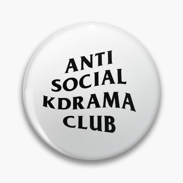 Anti Social Kdrama Club Pin
