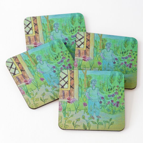 Item preview, Old woman gardener in the rosarium designed and sold by MartaTerkiewicz.