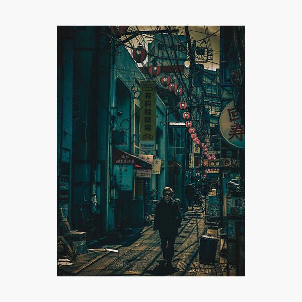 Japanese Alleyway Wall Art Redbubble