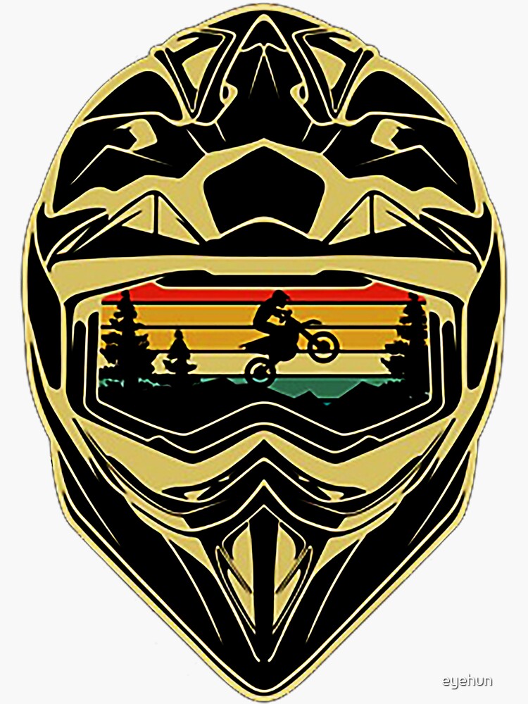 “Motocross Helmet” Sticker for Sale by eyehun | Redbubble