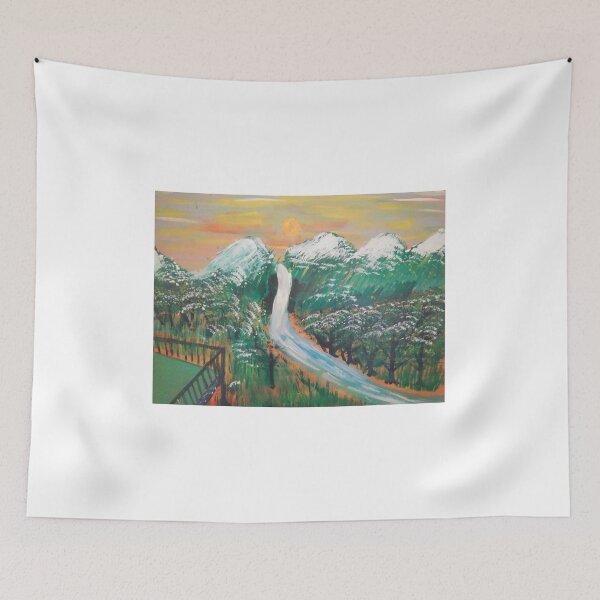 Item preview, Snow mountain with waterfall , river in a sunset designed and sold by Jyothish Kaviraj.