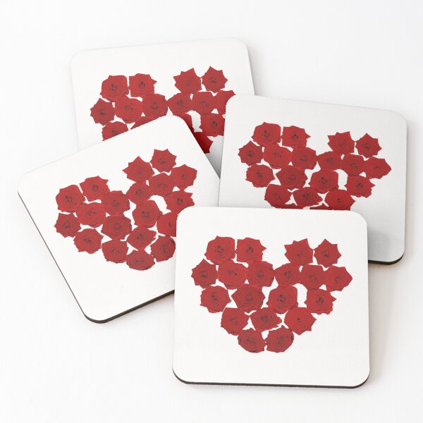 Item preview, Rose Heart Flower Heart Valentine's Day Love white designed and sold by 7T-Designs.