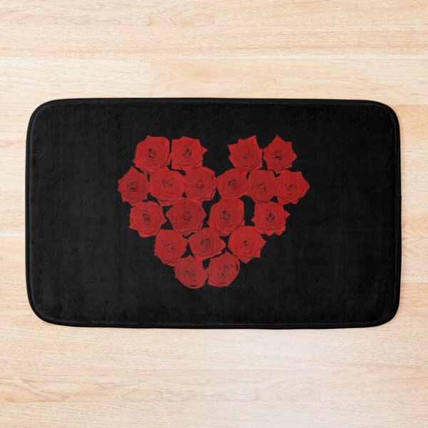 Item preview, Rose Heart Flower Heart Valentine's Day Love black designed and sold by 7T-Designs.
