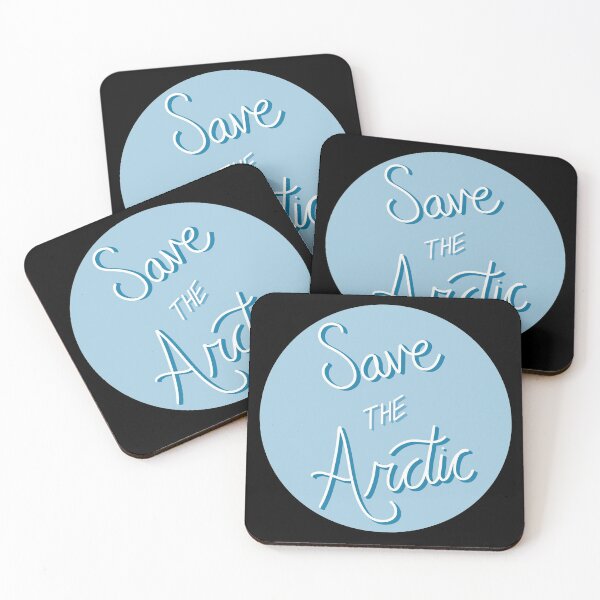 Item preview, Save the Arctic Blue typography  designed and sold by ToriaScarlett.
