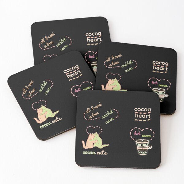 Aperçu de l'œuvre Tout ce dont j'ai besoin c'est d'amour et de cacao chaud créée et vendue par GraphicBit.