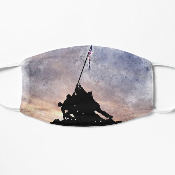 Iwo Jima Statue, Watercolor Mask