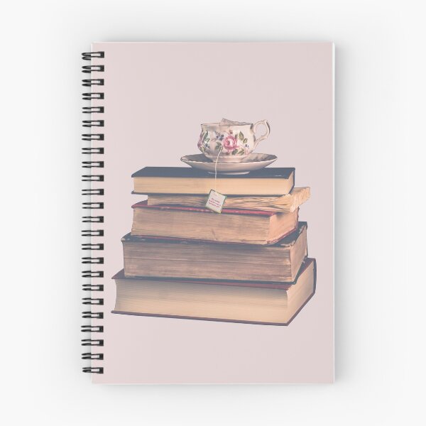 Item preview, Tea and a stack of books | cottagecore aesthetic designed and sold by HopeAveDesigns.
