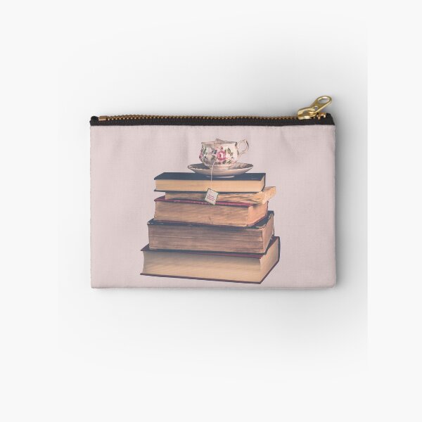Item preview, Tea and a stack of books | cottagecore aesthetic designed and sold by HopeAveDesigns.