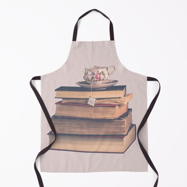 Item preview, Tea and a stack of books | cottagecore aesthetic designed and sold by HopeAveDesigns.