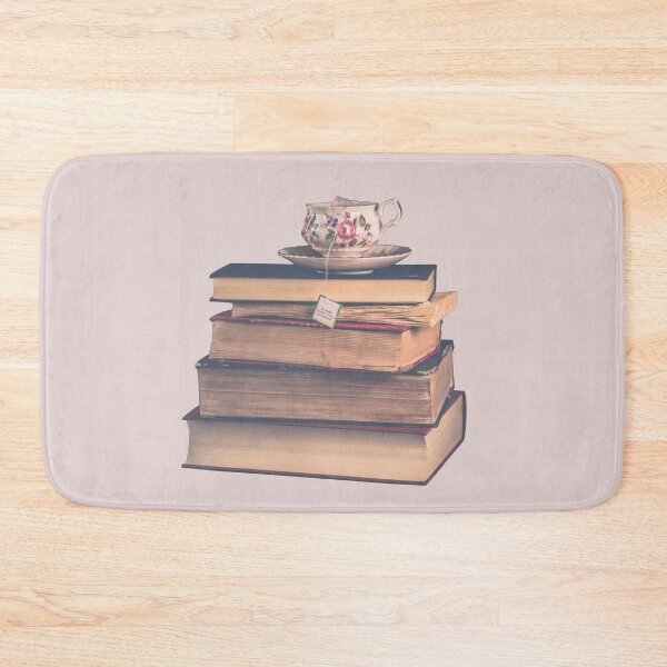 Item preview, Tea and a stack of books | cottagecore aesthetic designed and sold by HopeAveDesigns.
