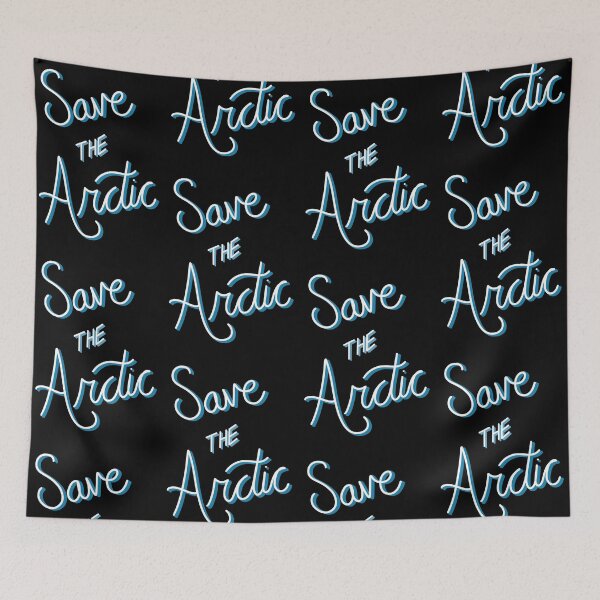 Item preview, Save the Arctic Blue typography  designed and sold by ToriaScarlett.