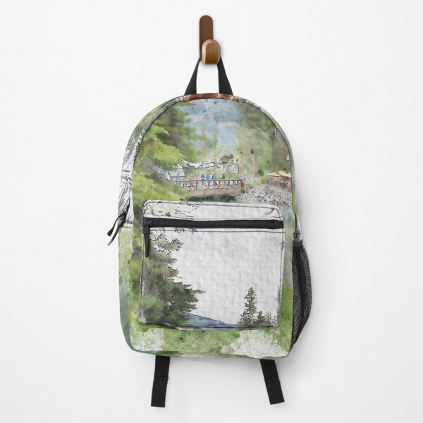 Item preview, Emerald Lake Lodge, Watercolor designed and sold by TwoSmallPtatoes.