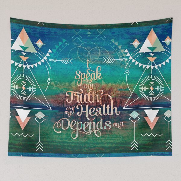 Item preview, iSpeak Truth Mantra Geometry Nature Mandala designed and sold by webgrrl.