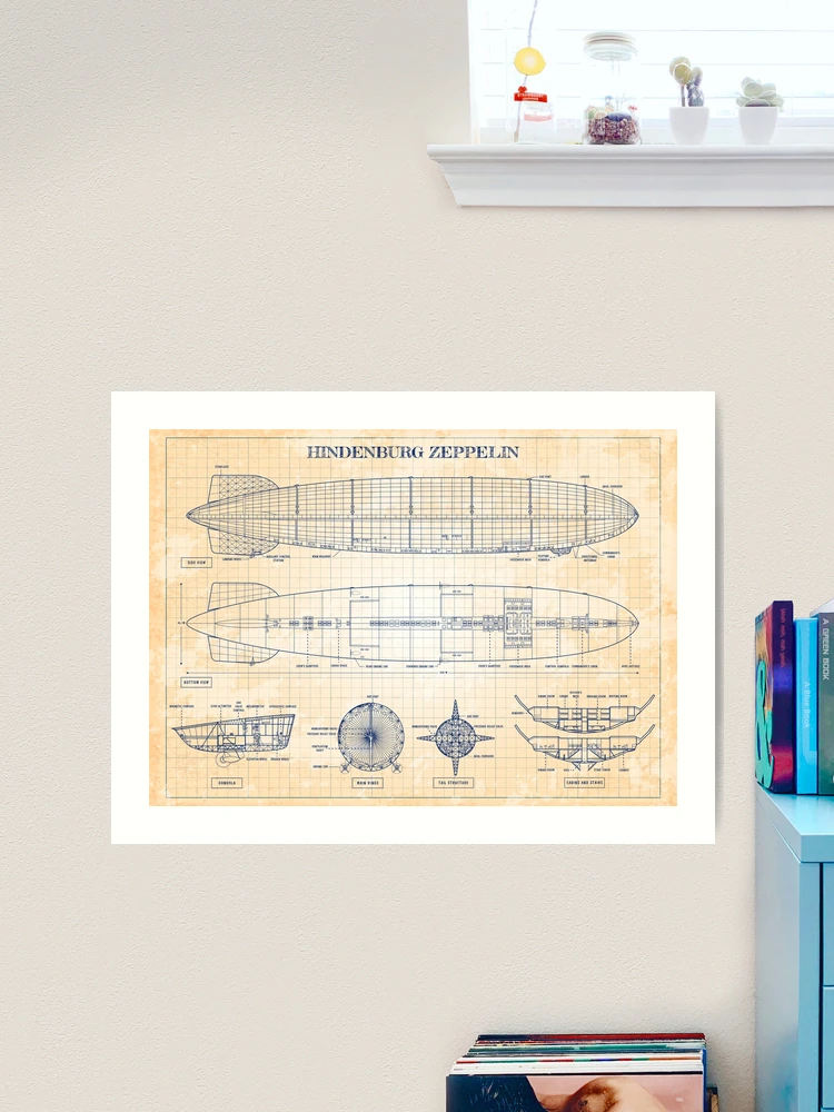 Hindenburg Zeppelin (Old Blue Grid - English)