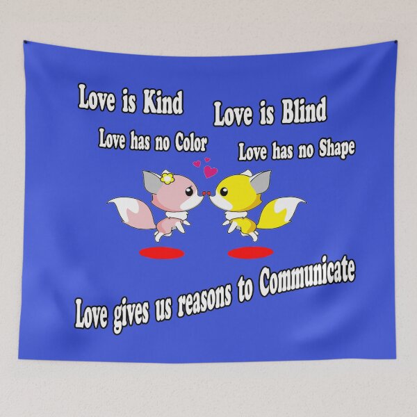 Item preview, Bunny Love is Kind/Blind Has No Color/Shape Gives Reasons to Communicate Happy Valentine designed and sold by NadeenInspires.