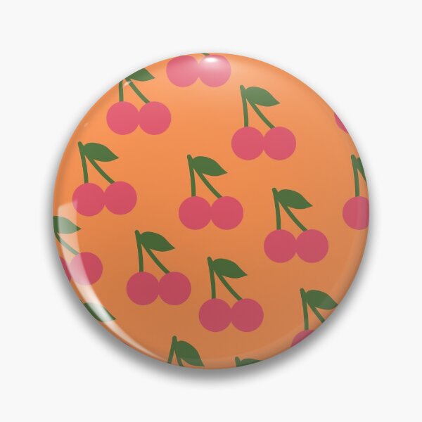 Item preview, ORIGINAL CHERRIES AND FLOWERS SEAMLESS PATTERN design, classy pastel orange and pink designed and sold by The-Cat-Shop.
