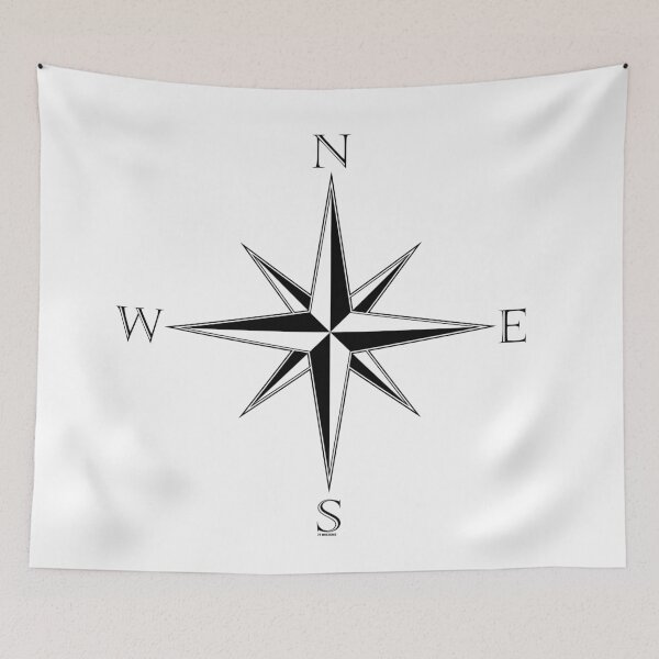 Item preview, Wind rose compass sailing map white designed and sold by 7T-Designs.