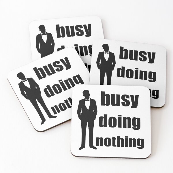 Item preview, busy doing nothing and a man in a business suit next to the letters designed and sold by nataliavavilina.