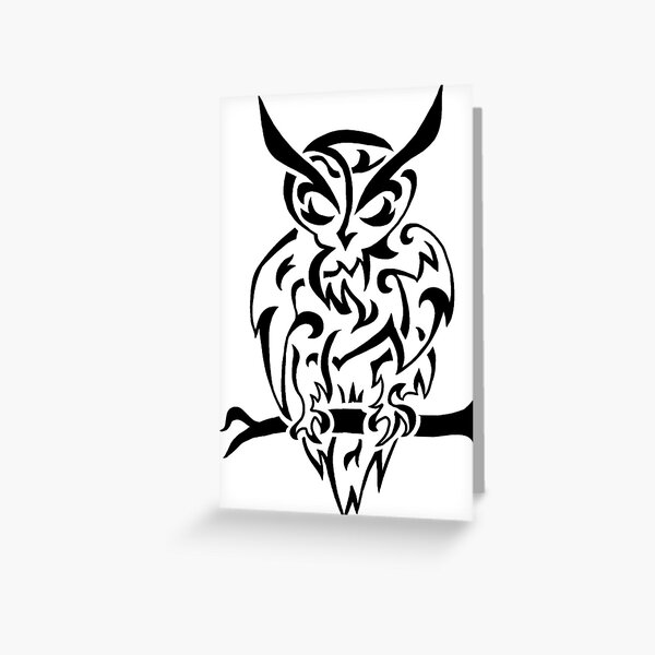 Grusskarten Vogel Tribal Tattoo Redbubble