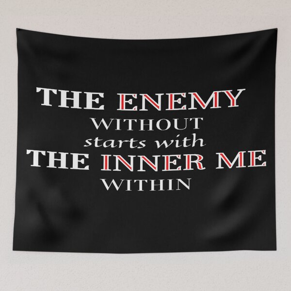 Item preview, The Enemy Vs The Inner Me - Play on Words and Vibration designed and sold by HopeMerc.