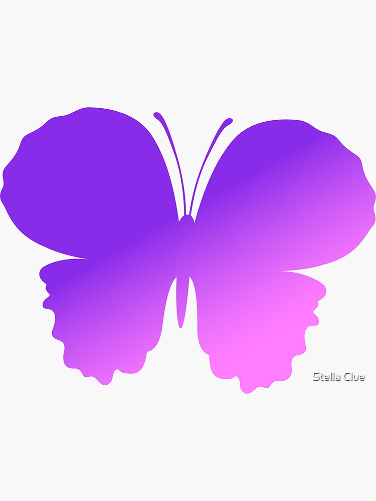 "Purple Butterfly Emoji" Sticker by assiyatarar Redbubble