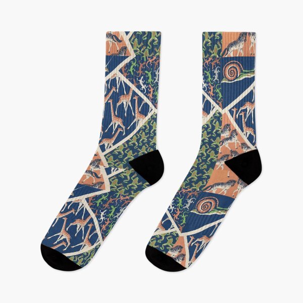Item preview, AFRICAN ANIMALS,GIRAFFES,ZEBRAS;FROGS,LIZARDS AND SNAIL Bold Pattern designed and sold by BulganLumini.