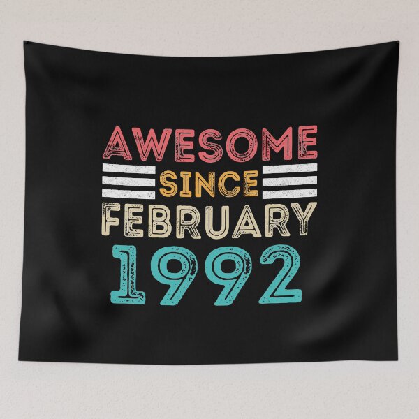 Item preview, Retro Vintage Birthday Gift - Awesome Since February 1992 designed and sold by meedTee.