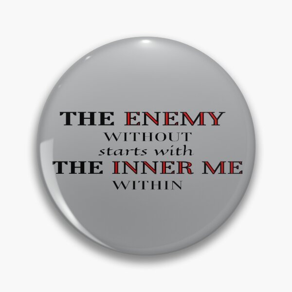 Item preview, The Enemy Vs The Inner Me - Play on Words and Vibration designed and sold by HopeMerc.