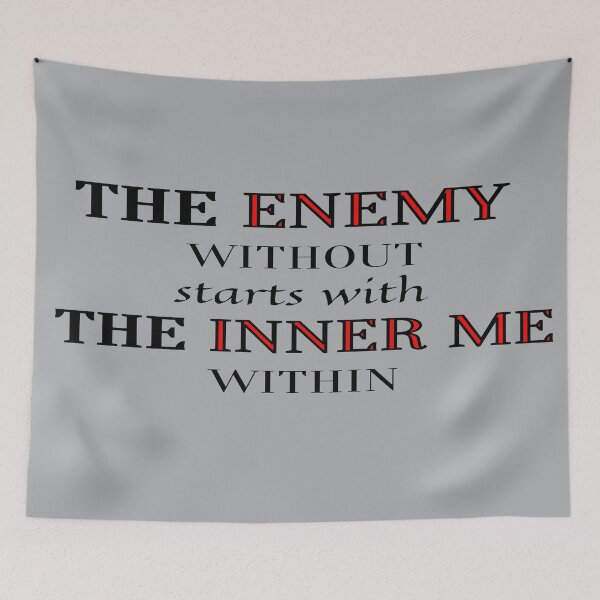 Item preview, The Enemy Vs The Inner Me - Play on Words and Vibration designed and sold by HopeMerc.
