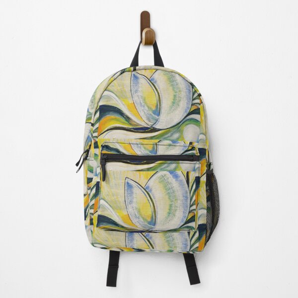 Item preview, bright cheerful sunny sunrise abstract flower landscape yellow fruit blossom designed and sold by aleenaludke.
