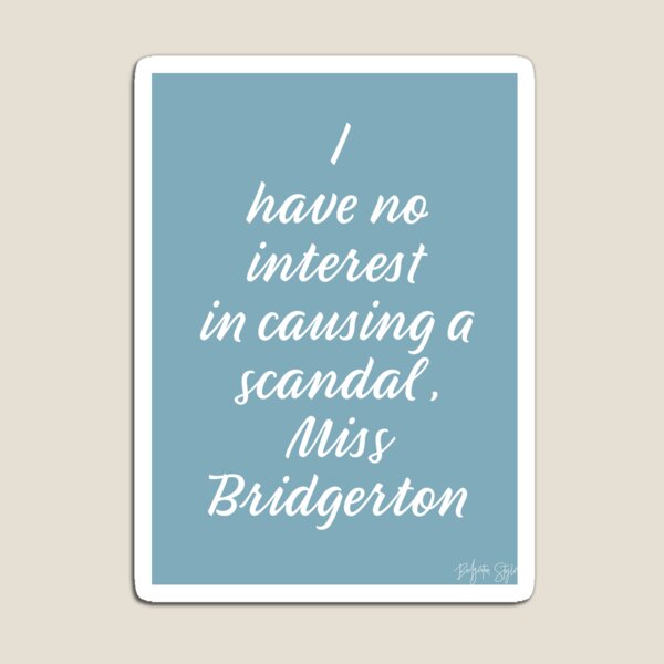 Aperçu de l'œuvre Scandale de Bridgerton créée et vendue par BridgertonStyle.