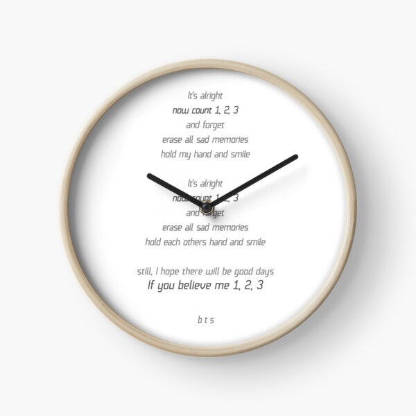 Bts Lyrics Clocks Redbubble