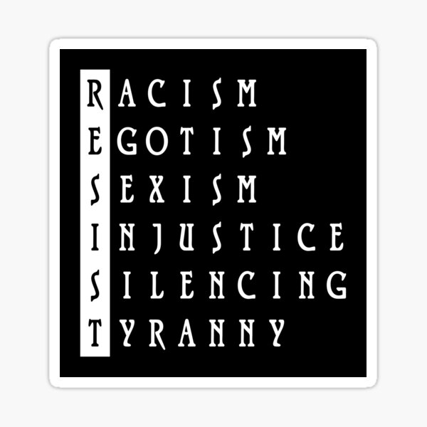 Resist : a political protest Sticker
