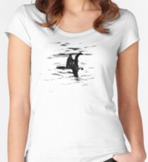 Bigfoot and the Loch Ness Monster team-up confirmed? Women's Fitted Scoop T-Shirt