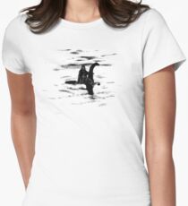 Bigfoot and the Loch Ness Monster team-up confirmed? Women's Fitted T-Shirt