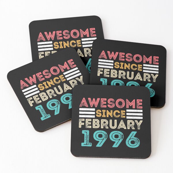 Item preview, Retro Vintage Birthday Gift - Awesome Since February 1996 designed and sold by meedTee.