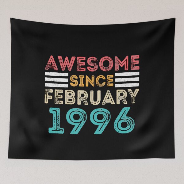 Item preview, Retro Vintage Birthday Gift - Awesome Since February 1996 designed and sold by meedTee.