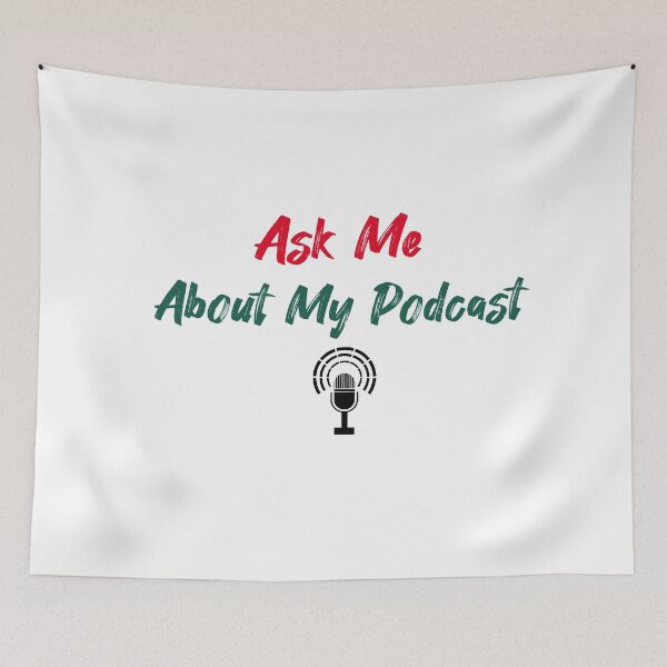 Item preview, Ask Me About My Podcast Vintage ,Funny Saying , Gift For Podcast Lover designed and sold by Soukainadesign.